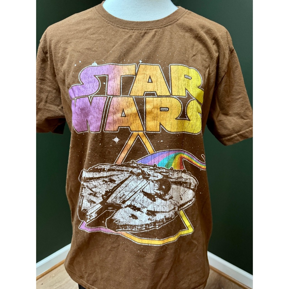 Star‎ Wars Millennium Falcon Rainbow Graphic T-Shirt Mens Size L
